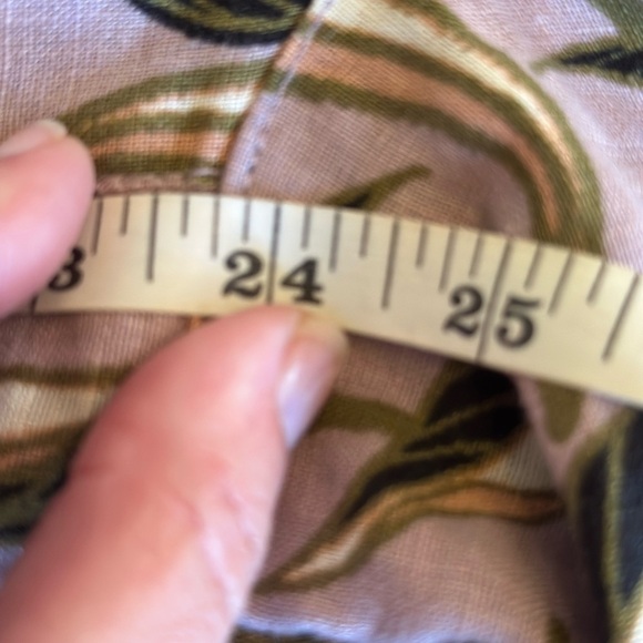 Tahari | Linen Botanical Wide Leg Palazzo Pants, Size XL - Picture 8 of 8